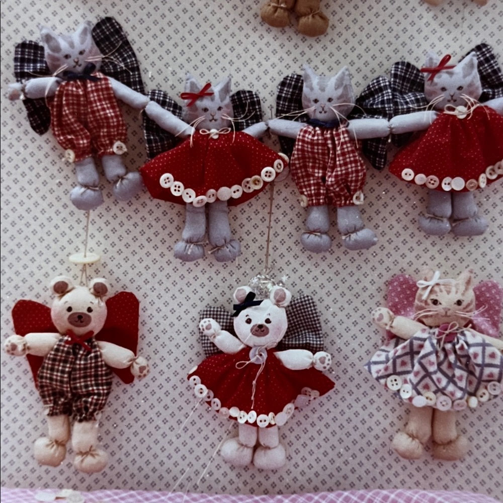 Pattern for Fabric Teddy Bear and Kitten Cat
